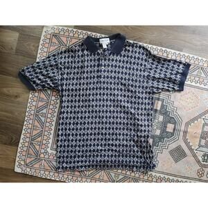 Vintage Mark Scot AOP Polo Shirt L